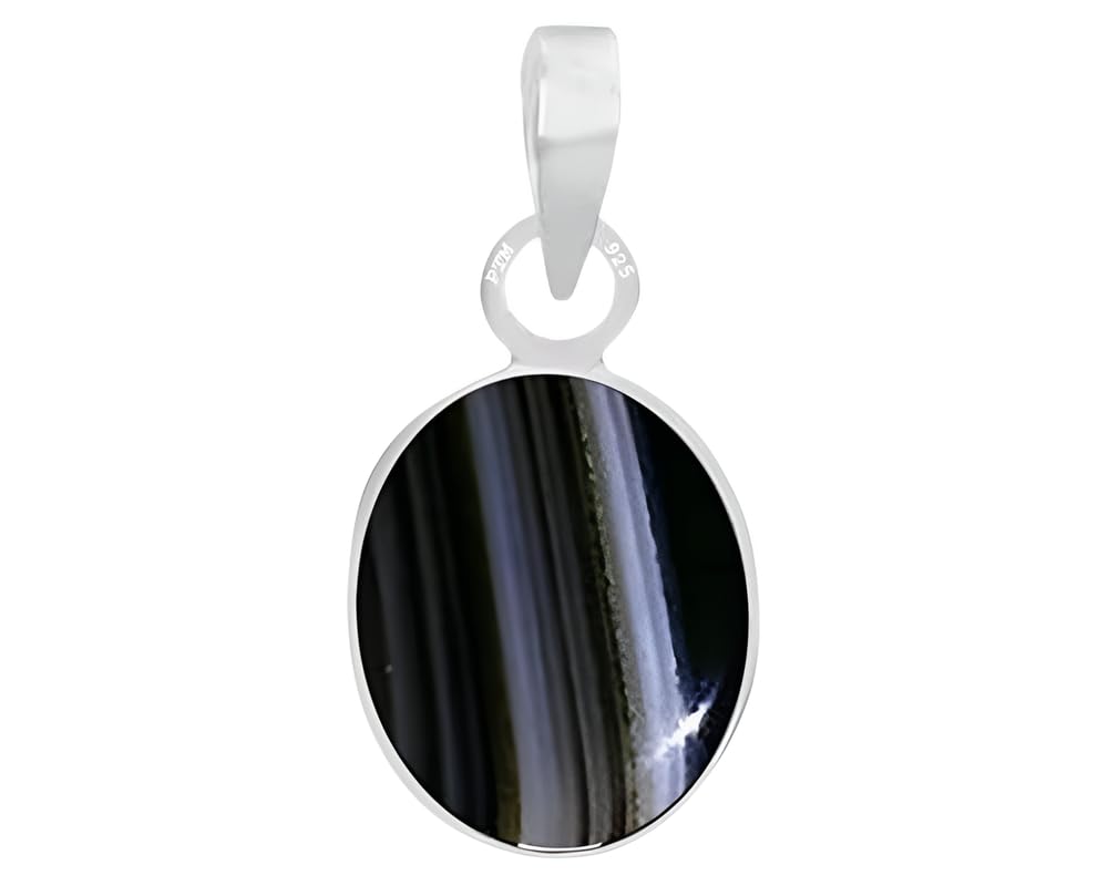 ptm Natural Sulemani Hakik 3.25 Ratti to 10.25 Ratti or 3 Carat to 9.5 Carat Astrological Certified Gemstone bis Hallmark 925 Sterling Silver Pendant for Men & Women -nfba3-picture-0