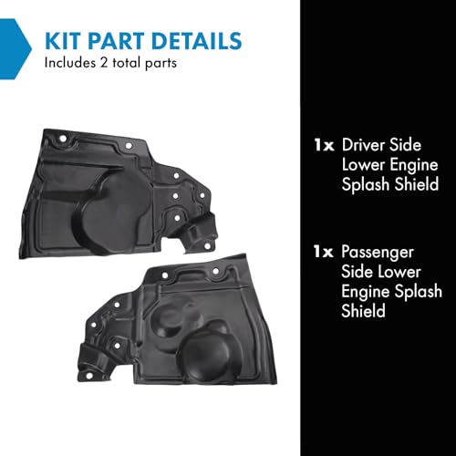Image of TRQ Engine Splash Shield Driver & Passenger Side Compatible with 2008-2012 Nissan Rogue NI1228155 NI1228156