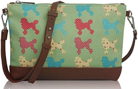 Kukubird Poodle Pattern Mini Size Crossbody Bag Handbag With Kukubird Dust Bag