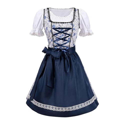 Generic - Robe de festival bavaroise – Costume authentique de l'Oktoberfest – Tenue de bière pour fille | Vêtement de fantaisie extensible pour événement traditionnel allemand, look de fête folklorique