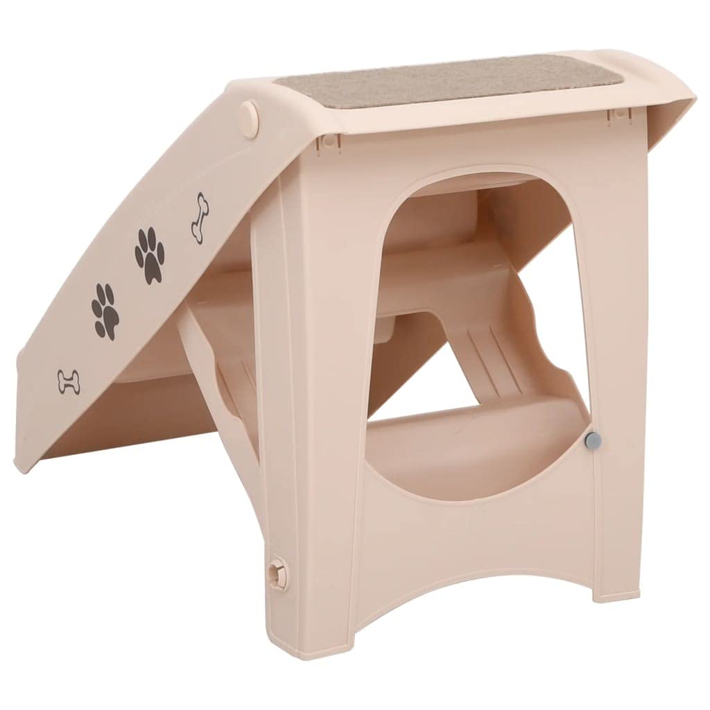 Scaletta pieghevole per cani in polipropilene, 62 x 40 x 49,5 cm, per animali domestici, con gradino antiscivolo e gradino sicuro, per cani, gatti, divano, letto, mobili