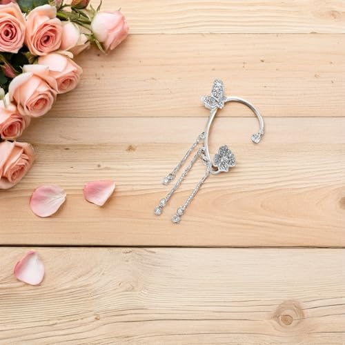 Pendientes elegantes de fiesta y bodas con clip cómodo sin agujeros mujer 8