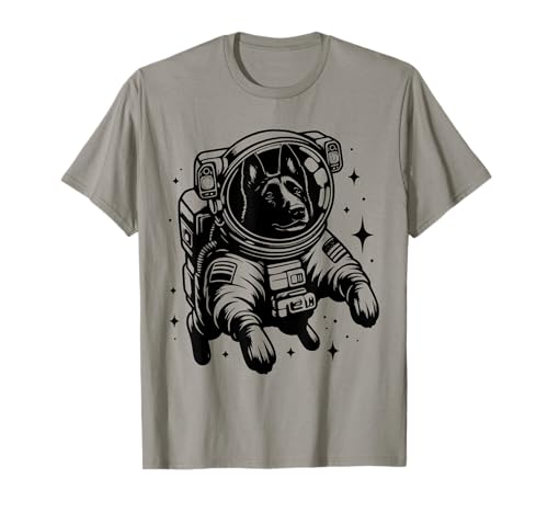Dog Dad Mom Space Astronaute Dutch Shepherd T-Shirt