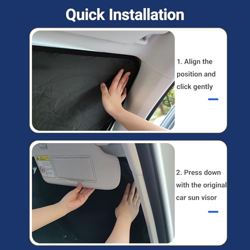 YYTQP Car Windshield Sun Shade with Storage Pouch, Foldable Laser Titanium Silver Front Window Shield Blocker Screen Visor Protector Cover, Keep Interior Cool, Universal Fit for Car,Truck,SUVs (L)