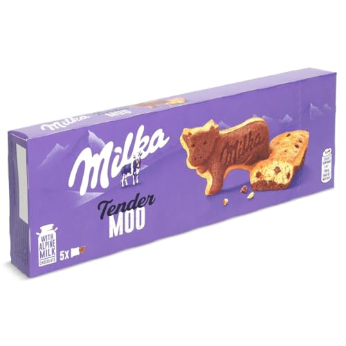 Bizcocho con pepitas de chocolate tender moo Milka caja 140 g