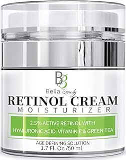 Retinol Moisturizer Anti Aging Cream for Face and Eye Area - With Hyaluronic Acid - 2.5% Active Retinol - Vitamin E - Reduce Appearance of Wrinkles and Fine lines - Best Day and Night Face Cream