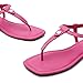DREAM PAIRS Women's T-Strap Thong Flat Sandals with Cute Square Toe Strappy for Summer,Size 5,Hot Pink,SDFS2301W