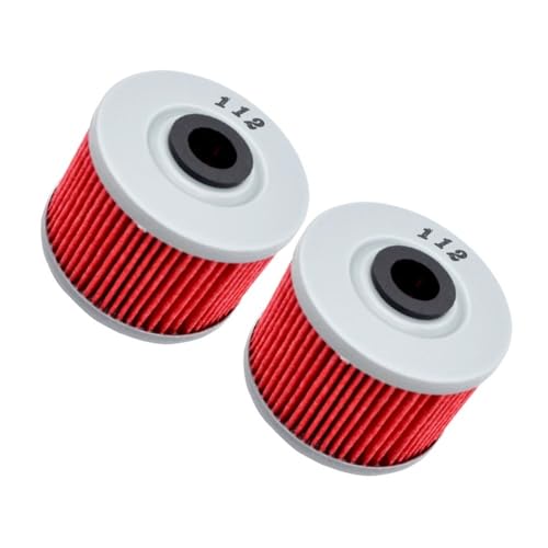 Filtro de aceite para HONDA XL250 para evitar el desgaste del motor, pack de 2 piezas rojo