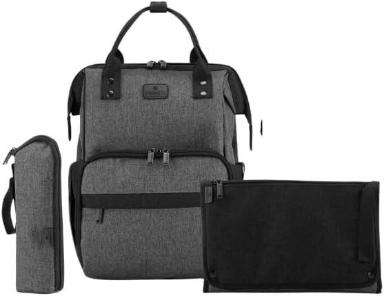 Elele Life Venice 3İn1 Anne Bebek Bakım Çantası Siyah-Gri - Görsel 1