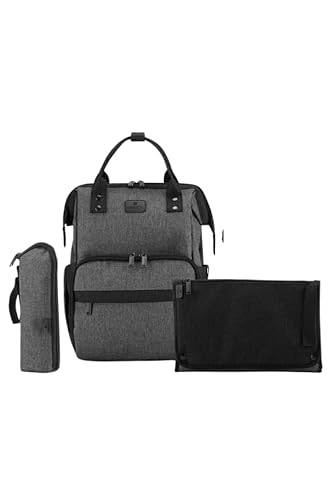 Elele Life Venice 3İn1 Anne Bebek Bakım Çantası Siyah-Gri