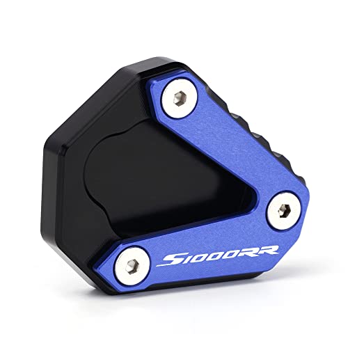 Mokiton Motorcycle Side Stand Extension Kickstand Plate Compatible With BMW S1000RR 2026 2025 2024 2023 2022 2021 2020 2019 | Foot Pad Support S 1000 RR S1000 RR S1KRR Accessories (blue)
