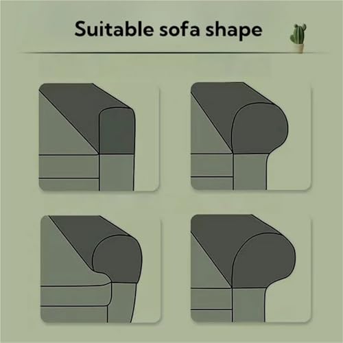 Protector suave de jacquard Qvorlth contra desgaste de mascotas en brazos de sofá pack de 2 7