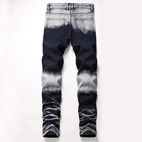 Chowsir Men Stretch Ripped Jeans Straight Denim Pants Skinny Jeans2