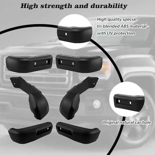 Image of RYANSTAR RACING Mud Flap Replacement Kit Compatible with GMC Sierra 1500 2WD 4WD 2019-2025 & Classic Including Front and Rear Parts Heavy Duty ABS Easy Install Increased Tire Clearance