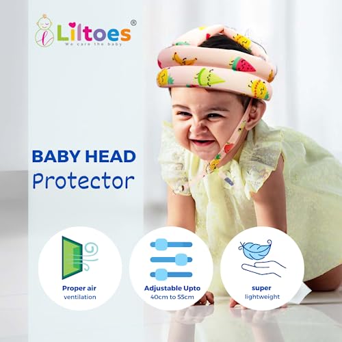Image of LILTOES Baby Head Protector for Safety of Kids 6M to 3 Years- Baby Safety Helmet with Proper Air Ventilation & Corner Guard Protection (Fruitcake)