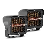 5 Inch Amber Yellow LED Offroad Lights, 120W Super Bright Cube Pods Spot Flood Combo Driving Lights with Amber DRL, IP68 Waterproof Work Light for Wrangler, ATV, SUV, UTV, Trucks, Pickup, 4x4, F150