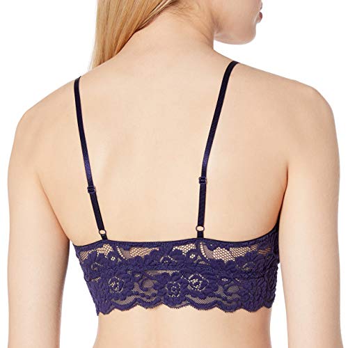 Amazon Brand - Mae Women's Lace Padded Bralette (for A-C cups), Astral Aura, X-Large