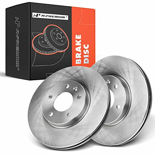 A-Premium 11.81 inch (300mm) Front Vented Disc Brake Rotors Compatible with Select Chevy and Buick Models - Equinox, Malibu, Cruze, Orlando, Trailblazer, Volt, LaCrosse, Verano, Encore GX, 2-PC Set