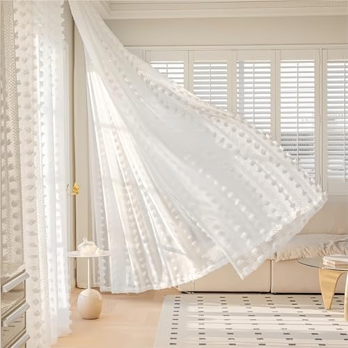 SXYITE [XJ[e UVJbg fMEۉ  hJ 208cmx200cm 1 [XJ[e Q rO J[etbNt Lace Curtain zCg x[W 