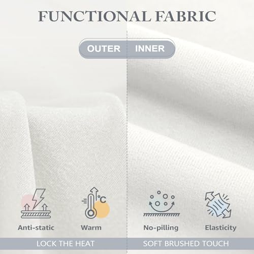 LEYSHE Thermo Unterhemd Damen Warme Stretch Top Thermoshirt Ärmellos Winter Oberteil Thermal Sleeveless Tanktop Thermounterwäsche Frauen,Weiß,S