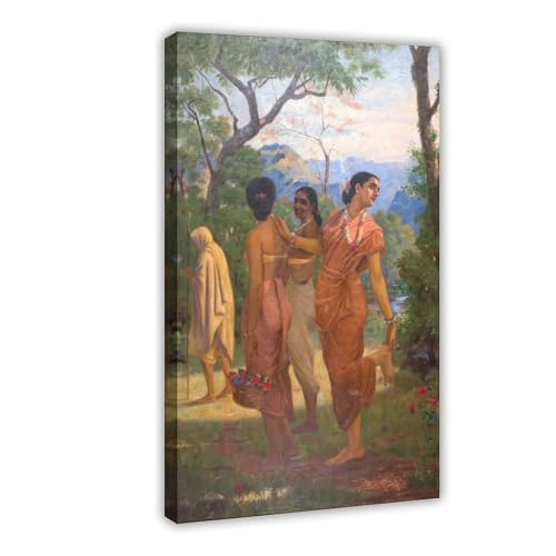 Toile Shakuntala Raja Ravi Varma : l'affiche murale idéale pour un bureau inspirant