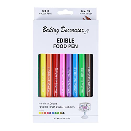 10 Pieces Black Food Coloring Pens Double Sided Food Grade And Edible Marker Gourmets Writer For Decorating Fondant Cake Food Coloring Markers