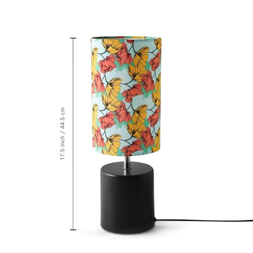Image of ExclusiveLane 'Autumn Glow' Iron Table Lamp for Bedroom Living Room Home Decoration & Bedside Lamp Bed Lamps for Side Table Side Lamp for Bed Room in Metal (44.5 Cm, Without Bulb, Handcrafted)
