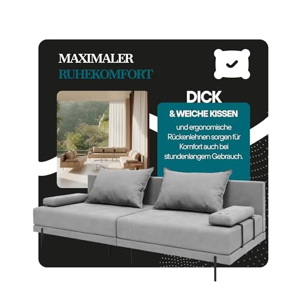 TRADA Lounge Set Bahama L Grau gestreift