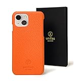 【銀座発】unifiss iPhone 13 ケース 対応 薄型 軽量 ワイヤレス充電対応 iphone13 高級 シュリンク PU レザー カバー 型 13 スマホ マット スリム 携帯 iphone13ケース 携帯 スマホ スマホカバー iphone 6.1 インチ inch １３ 用カバー １３ オレンジ 13 OR