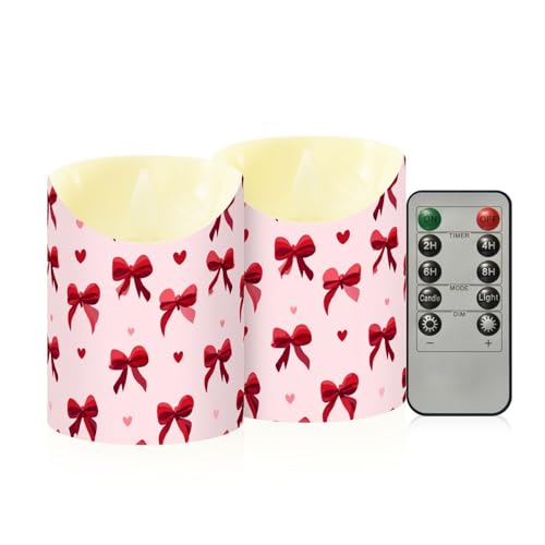 Bougies télécommandées pour chambre à coucher et décoration romantique rose