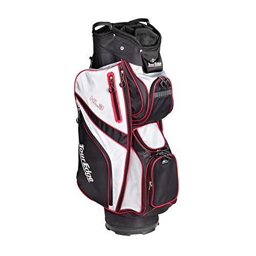 Tour Edge Men's HL3 Cart Bag, Black/Silver/Red