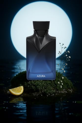 Image of Naseem Azura Blue Aqua Perfume for Men 90ml - Fresh Spicy Aromatic Long-Lasting Eau De Parfum | Alcohol-Free Men's Fragrance | Arabian Clean Masculine Scent