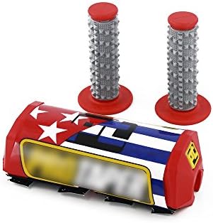 SXMOTO Dirt Bike Handlebar Pad Grips Pillow Top for 7/8" 22mm 1 1/8" 28mm Handle Fat Bar Honda CR125 XR250 CRF250 XR400 CRF450 Off Road Motorcycle Motocross Universal - Red