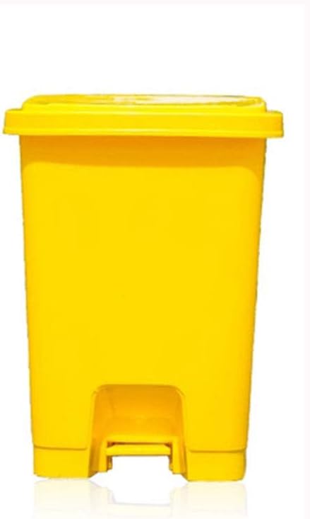 JIAQI Trash can FJZ Trash Can Waste Bin Yellow Pedal Type Hospital Waste Garbage Collection Bin 15L/20L/25L/30L/40L/50L/60L High-end multi-function (Size : 60L)