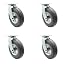 4 Swivel w/2 Bolt on Swivel Locks