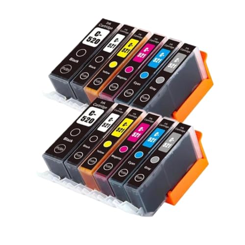 Cartouche d'encre PGI 520 CLI 521 pack de 12 pour imprimantes Canon PIXMA IP3600 MP540 MX860