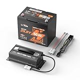 LiTime 24V 50Ah TM リン酸鉄リチウムイオンバッテリー 24V20A専用充電器 セット Bluetooth機能 リモート操作可能 低温保護付き 50A充放電電流 1280Wh電力量 2.5時間で満充電 4000~15000回サイクル スマート LiFePO4バッテリー トローリングモーター、エレキモーター、マリン、ボート、釣り、車中泊、ソーラー蓄電などに適用