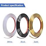 5M White Flexible Moulding Trim,Self-Adhesive Decorative Edging Strip for Tile,Wall,Mirror, Ceiling,Floor,Panel,Cabinet,Peel and Stick PVC Mirrior Frame Trim,13MM - Image 8