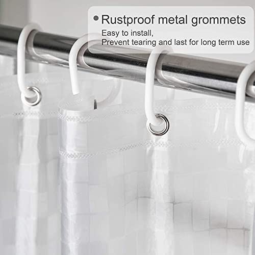 Bathroom Shower Curtain Liner, Heavy Duty Waterproof 3D Pvc Farmhouse Bath Curtain Liner For Shower Stall, Bathtubs, 12 Hooks 72X72 Inches (Mosaic) #TOP2
