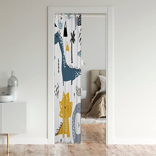 Dinosaur Door Curtain for Doorway Privacy, 86x203cm 3D Digital Closet Door Cover, Jungle Dino Room Curtain - Image 3