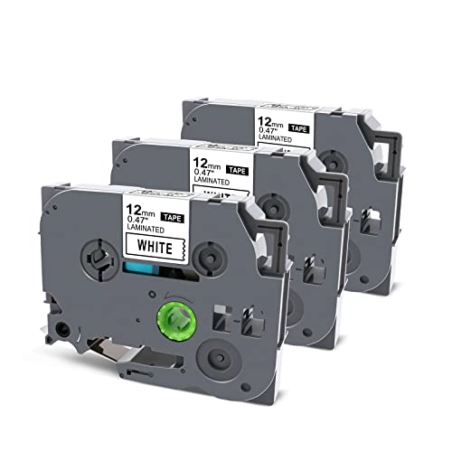 Zencoma �݊����x���e�[�v Brother TZe-231 12mm 0.47 ���~�l�[�g���H �z���C�g TZ�e�[�v Brother P Touch Label Maker Machine, PT-D600 PT-D210 PTH110 PTD400