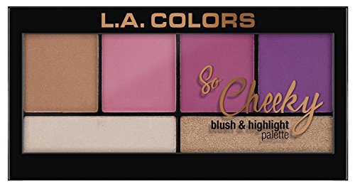 L.A. COLORS So Cheeky Blush and Highlight Palette, Sweet and Sassy C30463