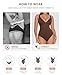 FeelinGirl Body Suits Women Tummy Control Shapewear Bodysuit, Chocolate, XS