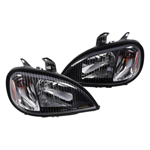 Yunnergo Headlight Assembly Compatible with Columbia 2004-2017 Driver Left Passenger Right Pair Set Headlamps w/Bulbs Included Replace A06-75737-004 A06-51041-000 A06-75737-005 A06-51041-001 Black