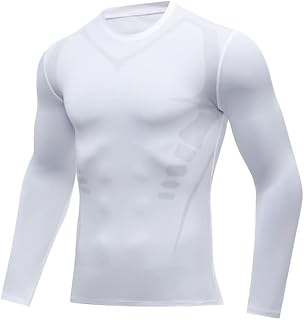 LYAART men Ionic Shaping long sleeve Vest,Men's Compression Shirts Long Sleeve,Ionic Shaping Vest,to build perfect body Shaper