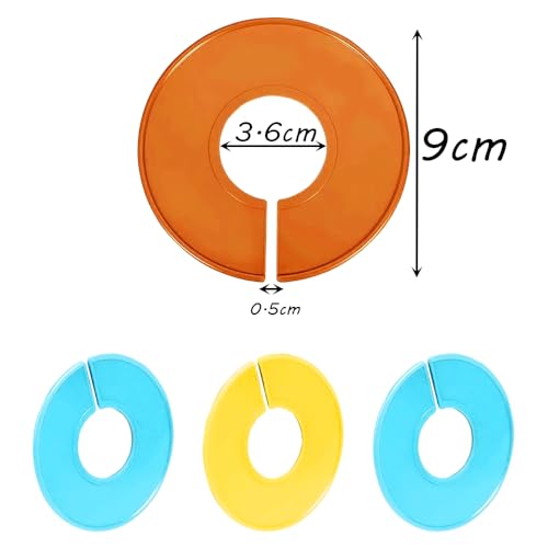 25 Stück Kleidung Größe Teiler, Rund Schreibbar Kleidung Rack Größe Teiler, Schrank Regalteiler, Kleiderbügel Teiler Größenreiter für Organisieren von Kleidung nach Alter Größe & Typ