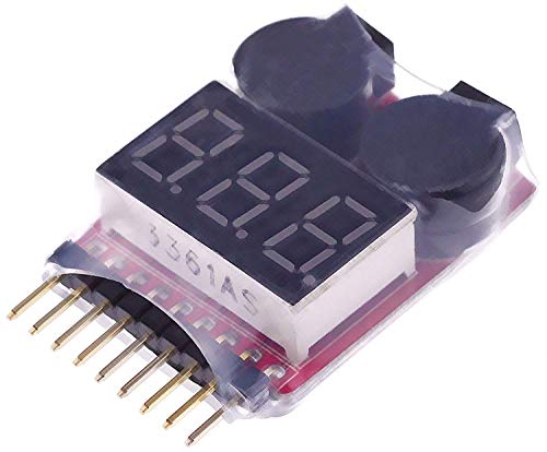 ARCELI RC 1-8s Lipo batterijtester monitor laagspanning alarmtoon spanningsmeter met LED-indicator voor Lipo Life LiMn… - Image 3