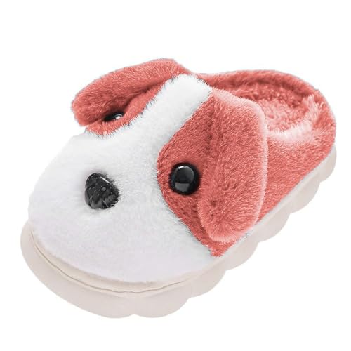 Pantuflas de invierno para niños y niñas, zapatos de interior para niños y adultos, pantuflas de algodón para niñas, hot pink, 31 EU