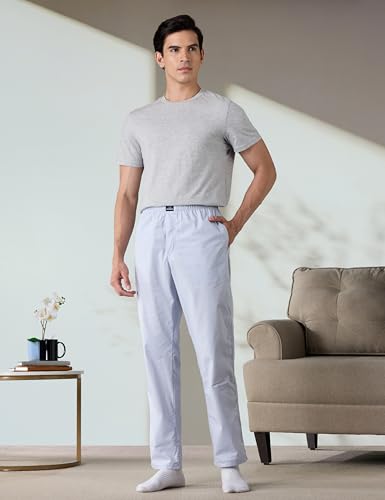 Image of Amazon Brand - Symbol mens 100% Cotton Pyjama /Lounge Pants |Regular Fit | Printed | Available in Plus Sizes