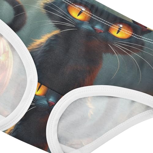 Cotton Girls Underwear Toddlers Halloween Black Cat Pumpkin Cute Panties Girl Personalized Briefs Underpants 2t4